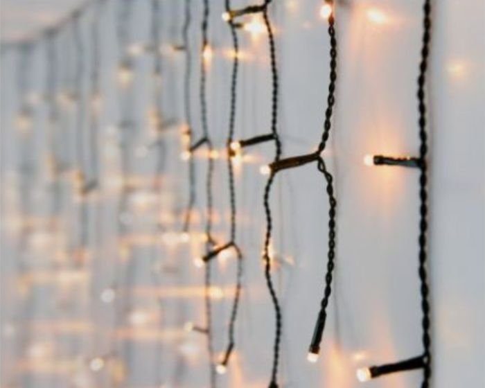 Imagen de Luces de Navidad ampliación carámbano 100 LED blanco cálido